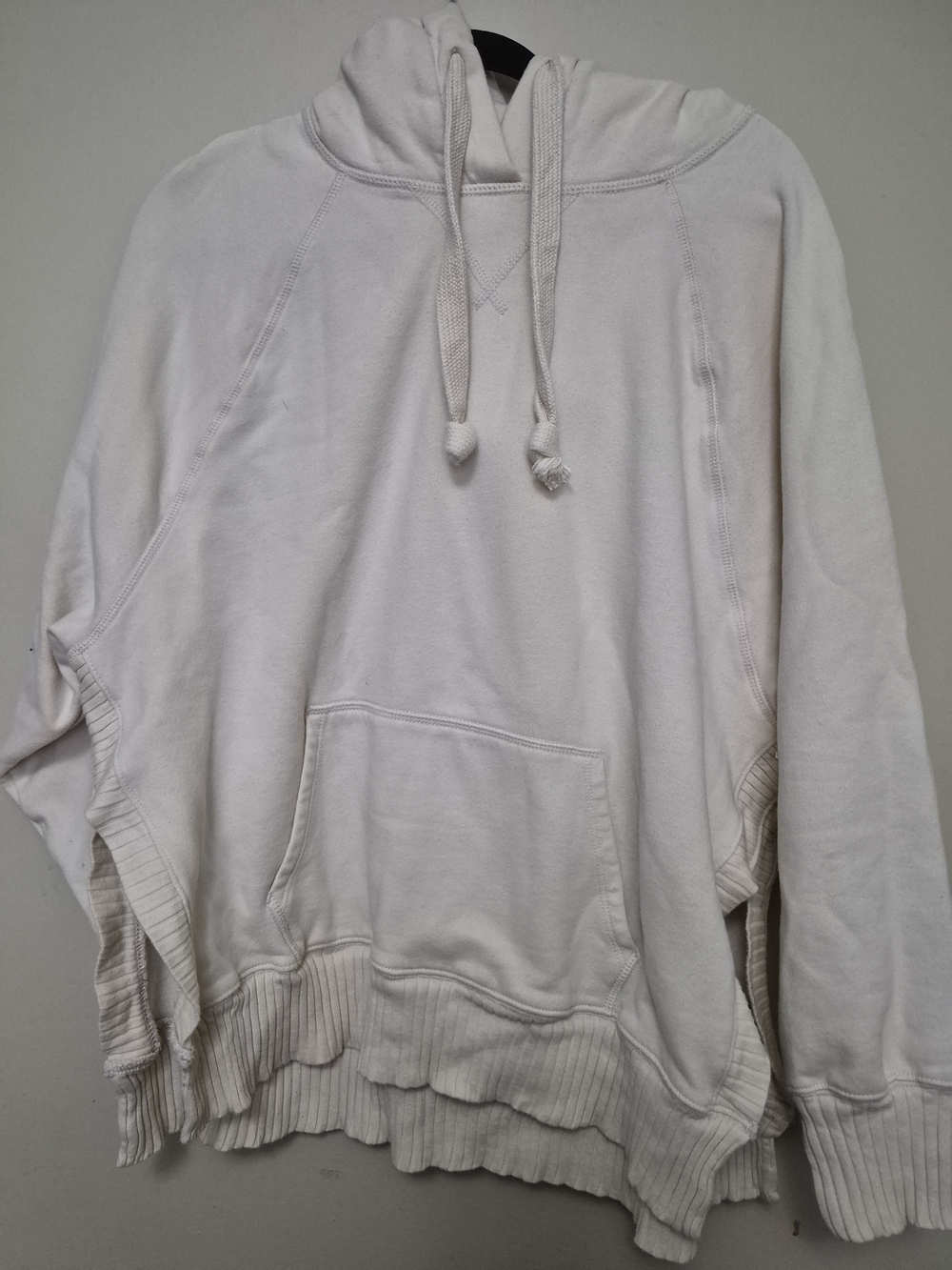 American Eagle Outfitters Cream Drawstring Hoodie